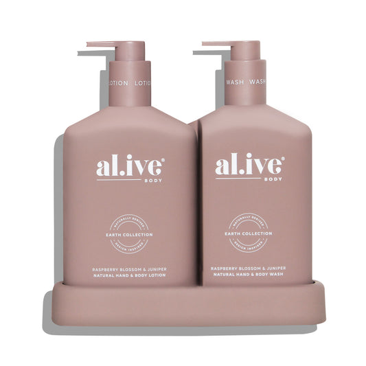 Wash & Lotion Duo + Tray - Raspberry Blossom & Juniper
