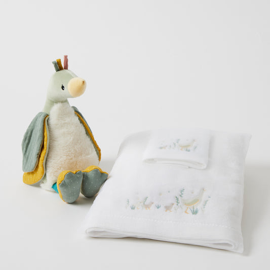 Baby Towel & Washer Set - Paddling Ducks