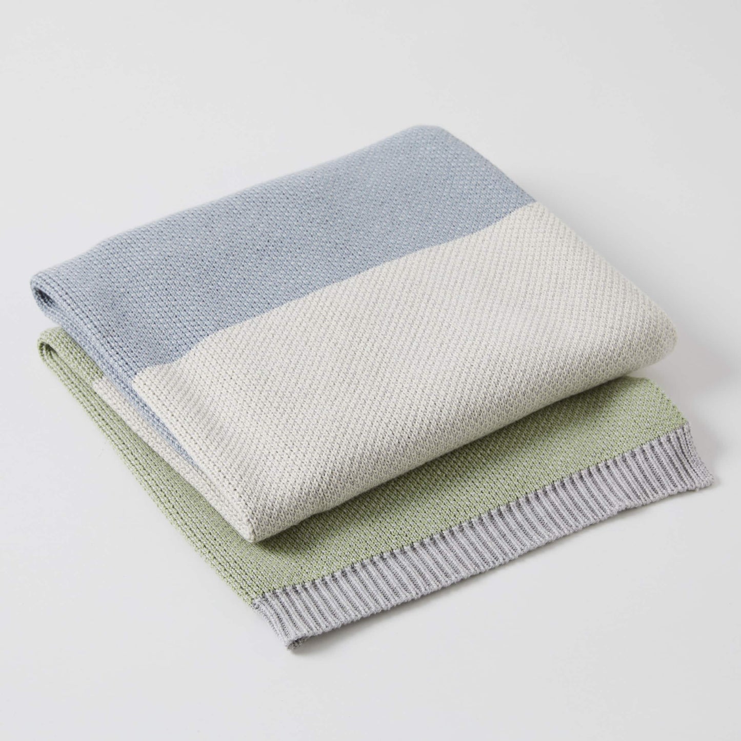 Baby Blanket Spectacular Block Stripe - Denim/Sage