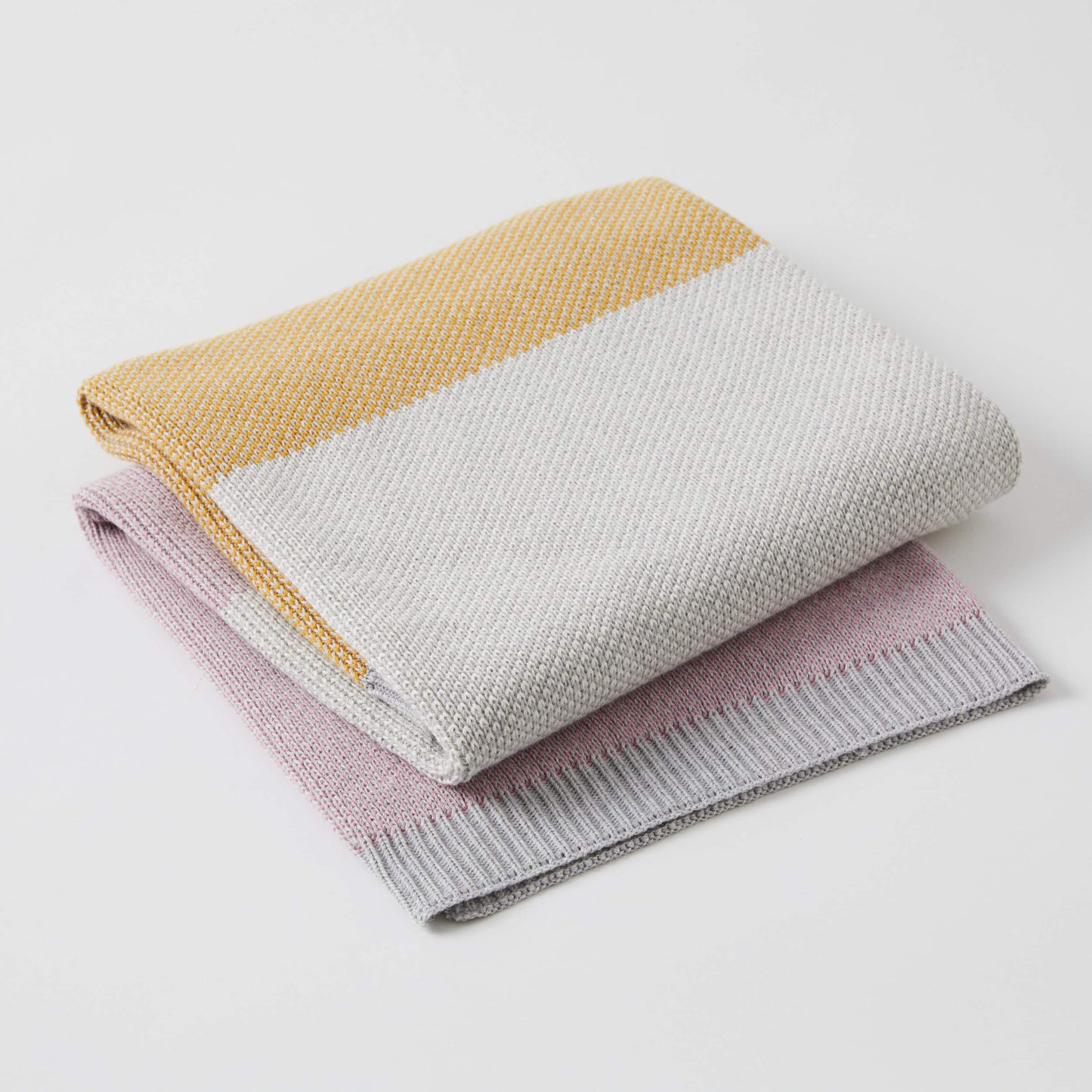 Baby Blanket Spectacular Block Stripe - Pink/Mustard