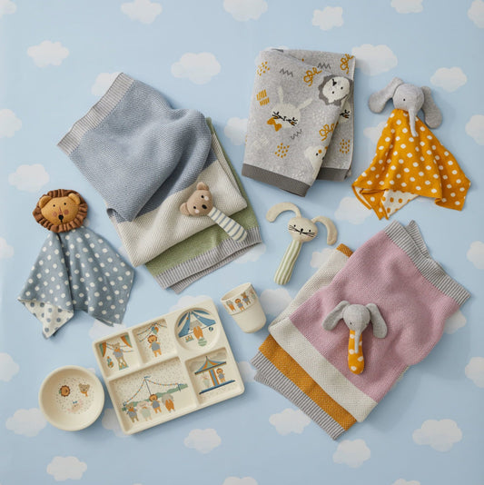 Baby Blanket Spectacular Block Stripe - Pink/Mustard