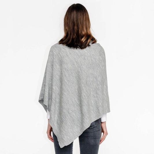 Zara Grey Wool Poncho