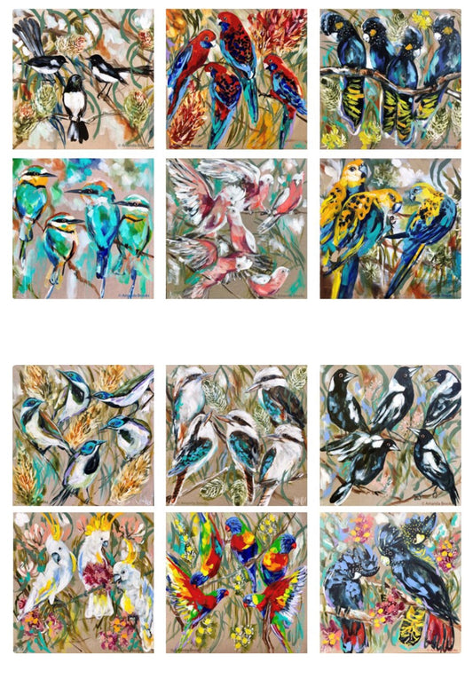 Lilli Rock Coaster - Bird Art by Amanda Brooks