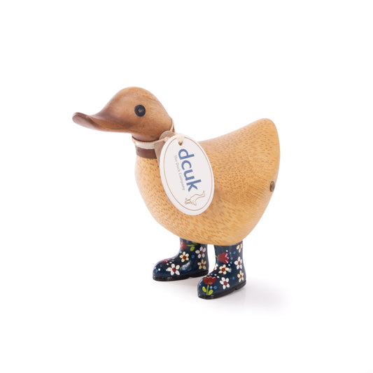 DCUK Natural Welly Ducky Flowers