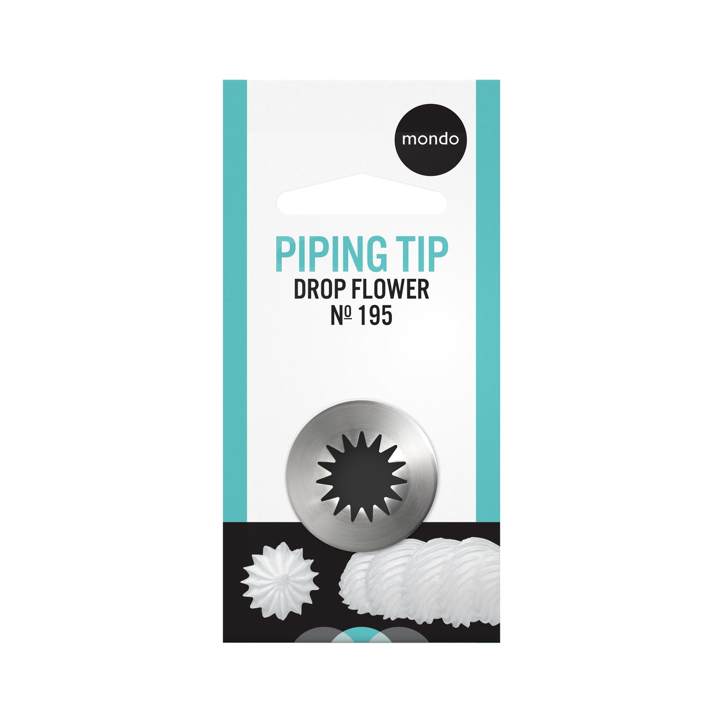 Mondo Large Drop Flower Piping Tip #195