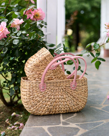 Harvest Basket with Rosie Suede Handle