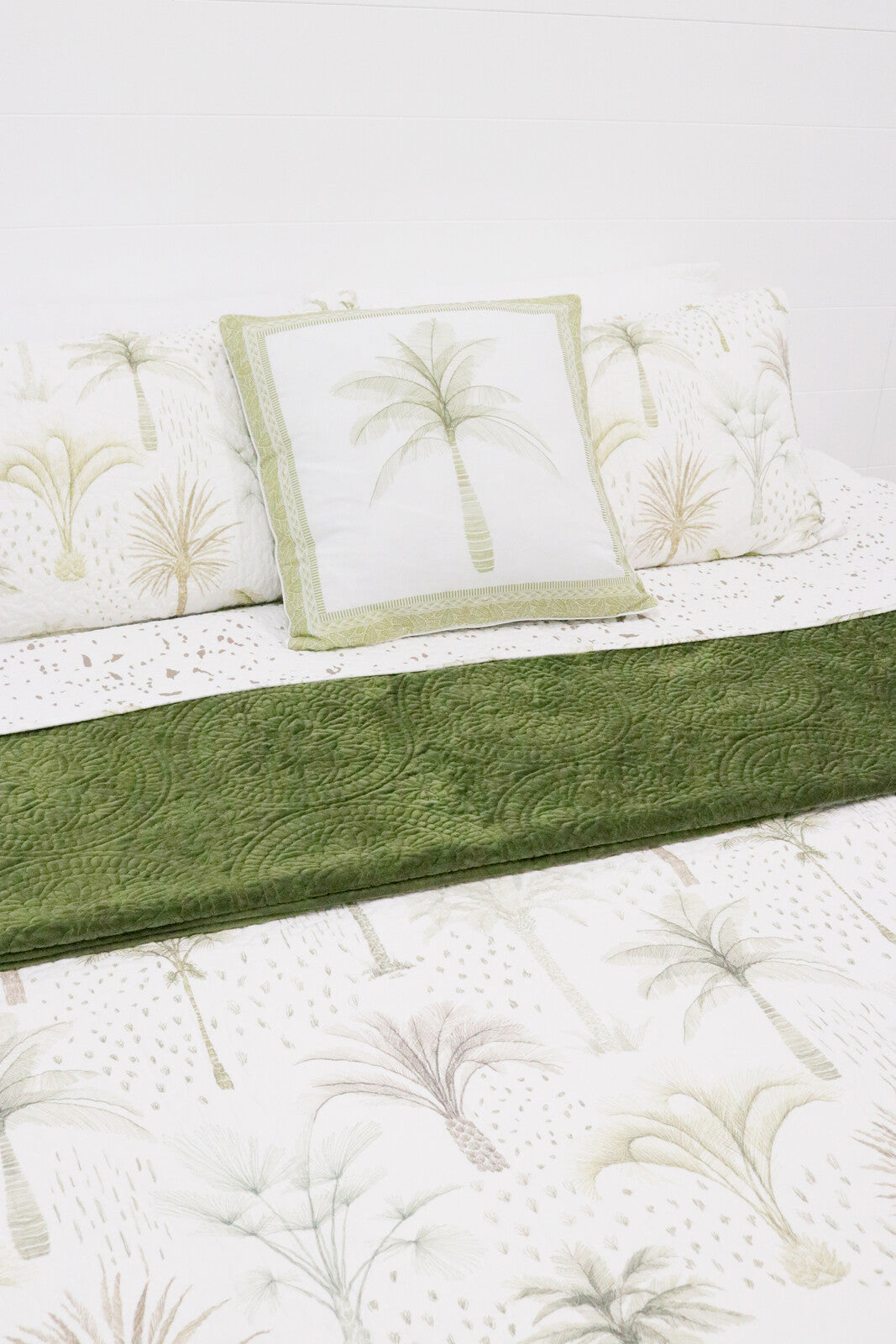 Bedspread Velvet Olive