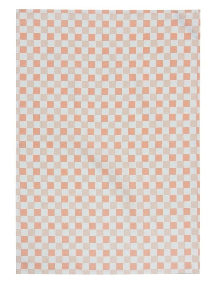 Daisy Printed Pink Tea Towel 4pk