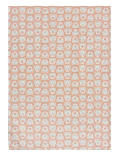 Daisy Printed Pink Tea Towel 4pk