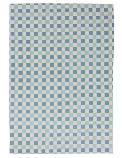 Daisy Printed Blue Tea Towel 4pk