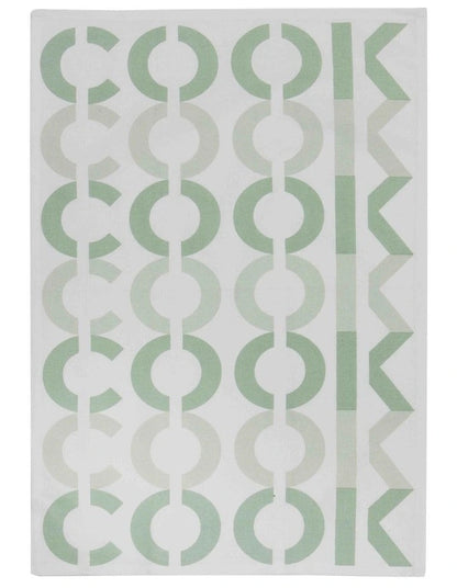 Cook & Bake Printed Green Tea Towel 4pk