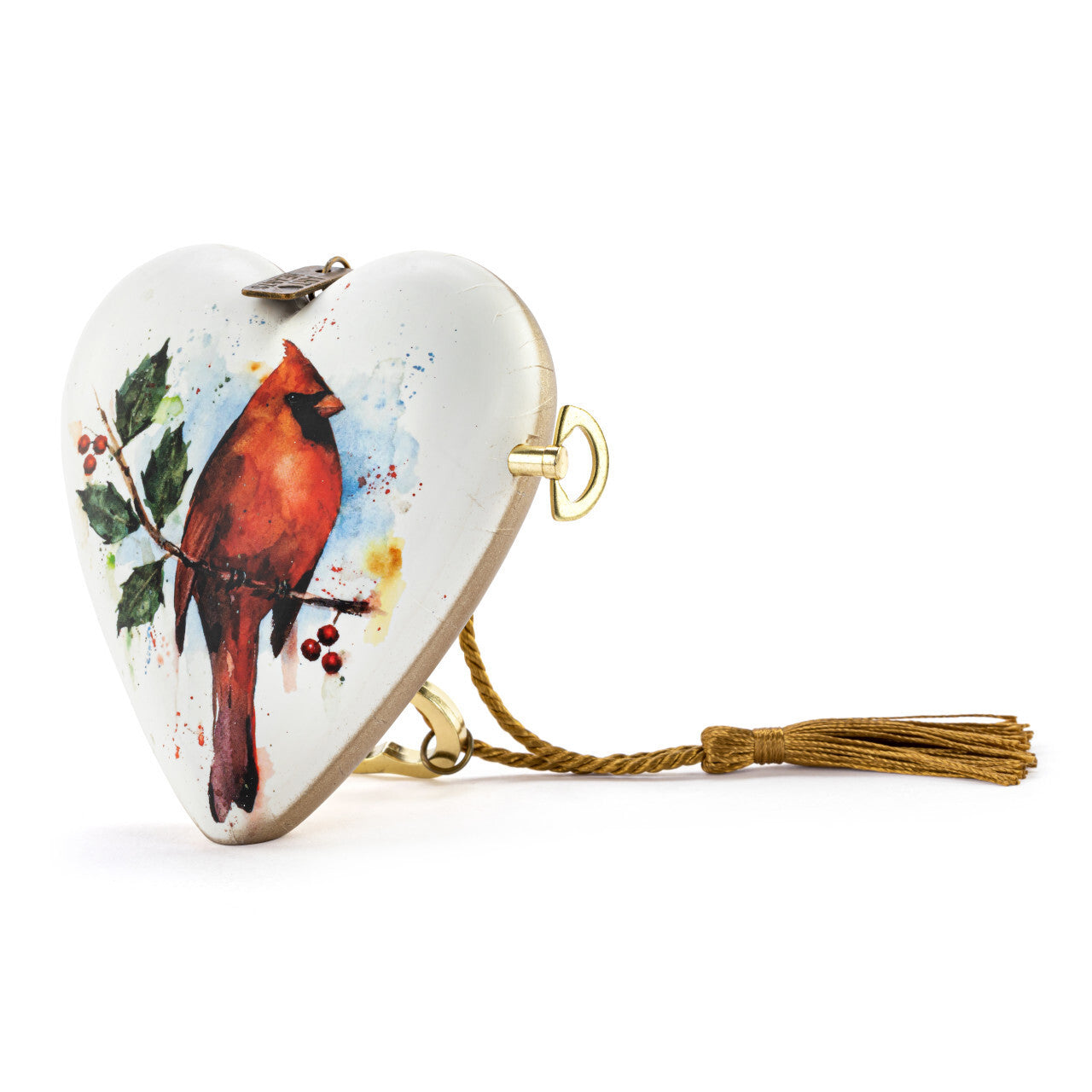 Musical Art Heart | Cardinal with Holly