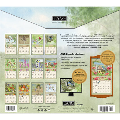 Birds in the Garden 2025 Wall Calendar