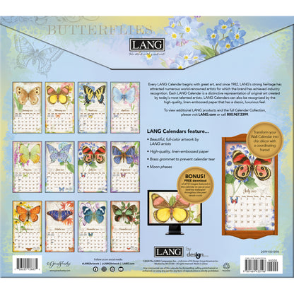 Butterflies 2025 Wall Calendar