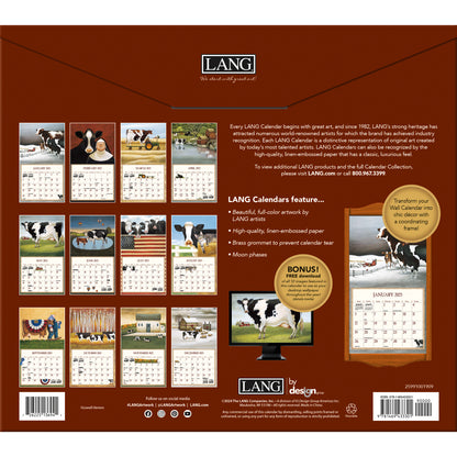 Cows Cows Cows 2025 Wall Calendar