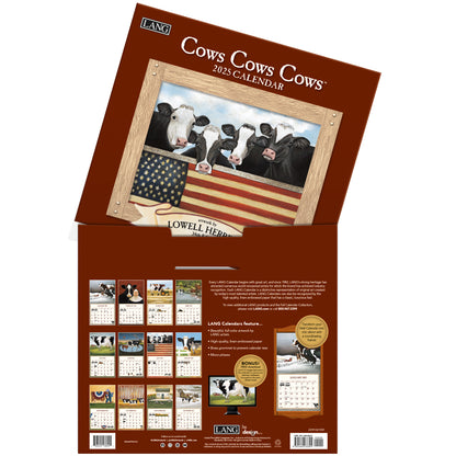 Cows Cows Cows 2025 Wall Calendar