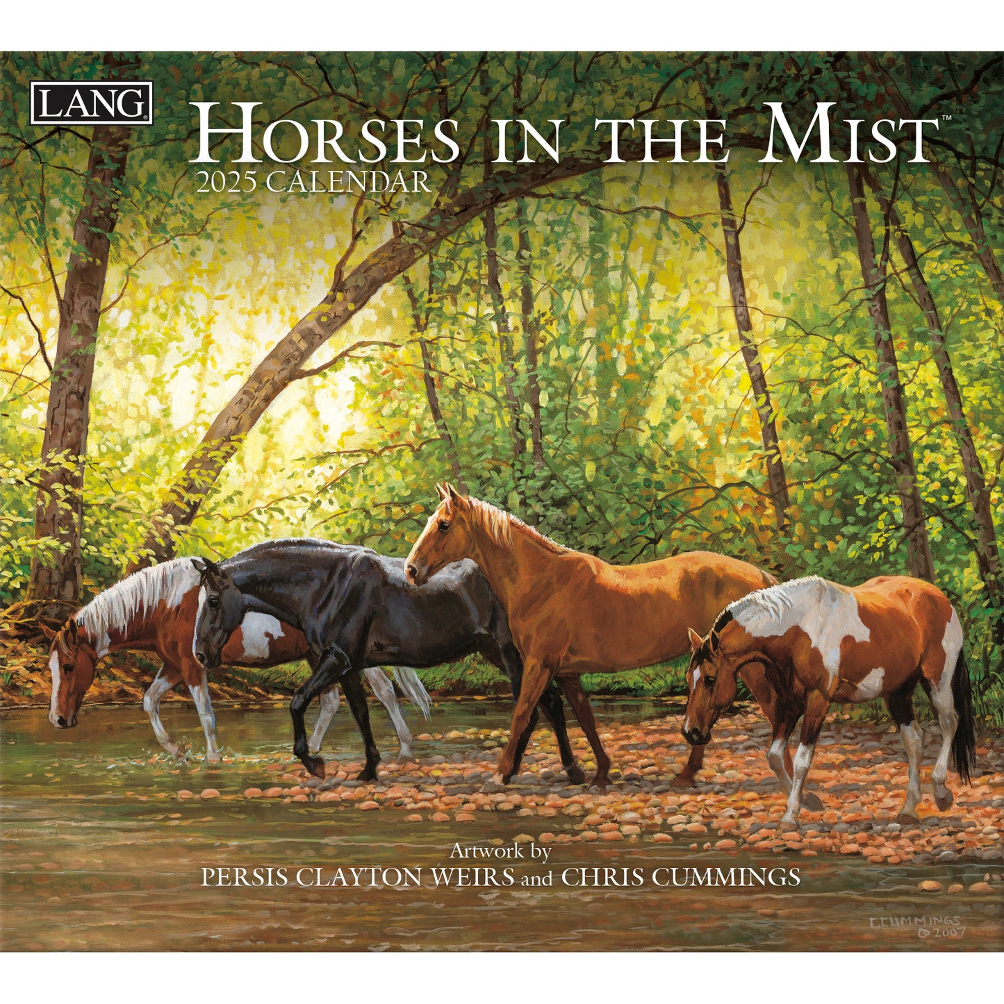 Horses in the Mist 2025 Wall Calendar