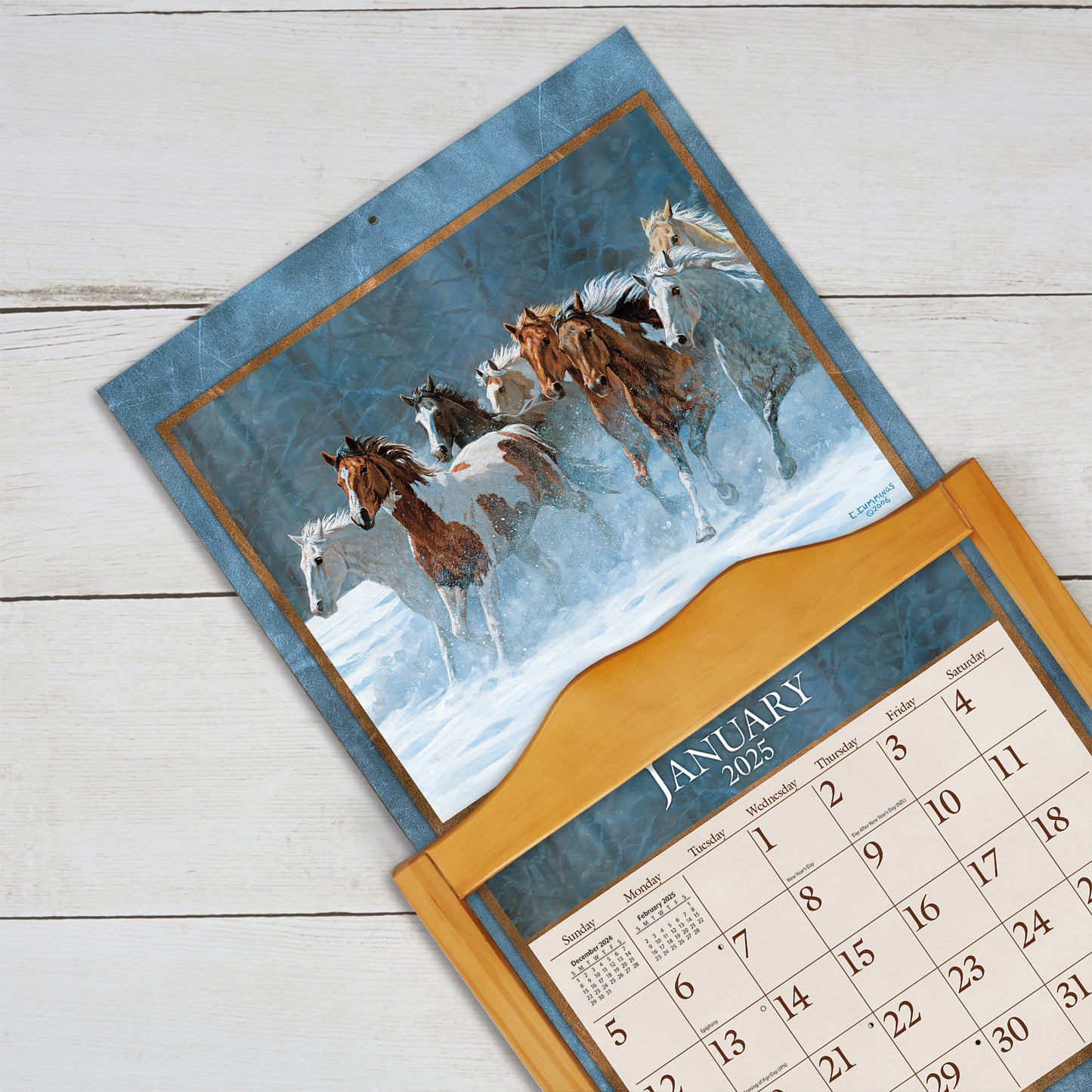 Horses in the Mist 2025 Wall Calendar