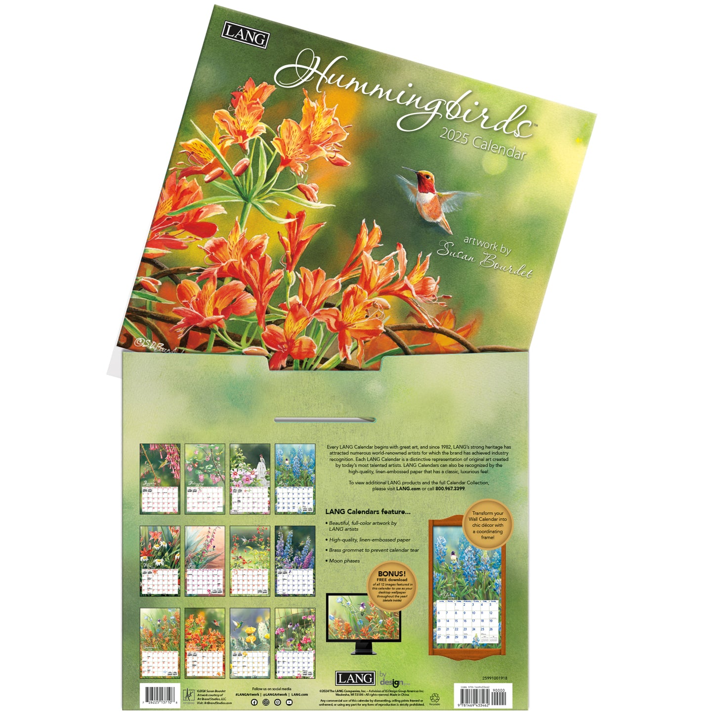 Hummingbirds 2025 Wall Calendar