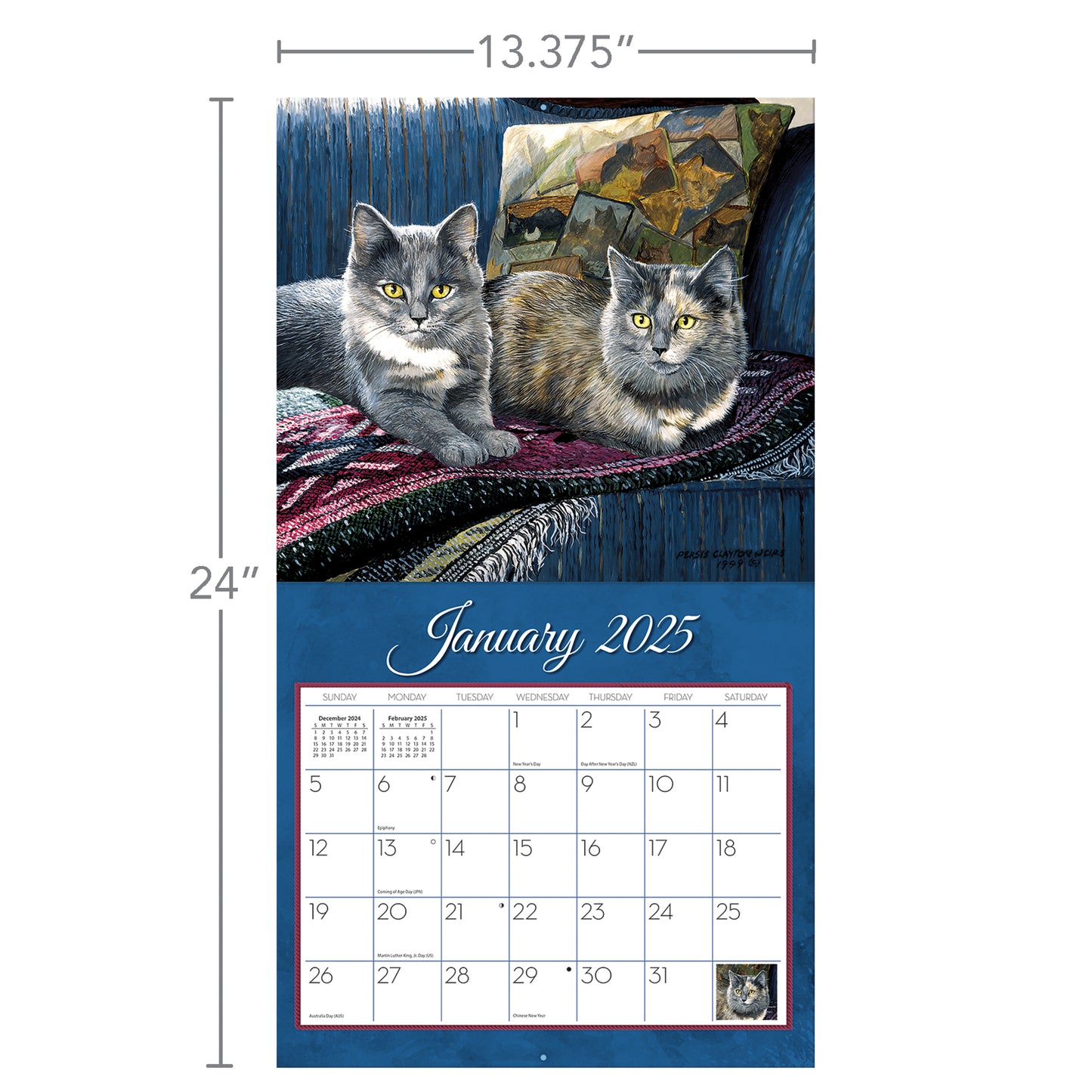 Love of Cats 2025 Wall Calendar
