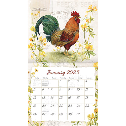 Proud Rooster 2025 Wall Calendar