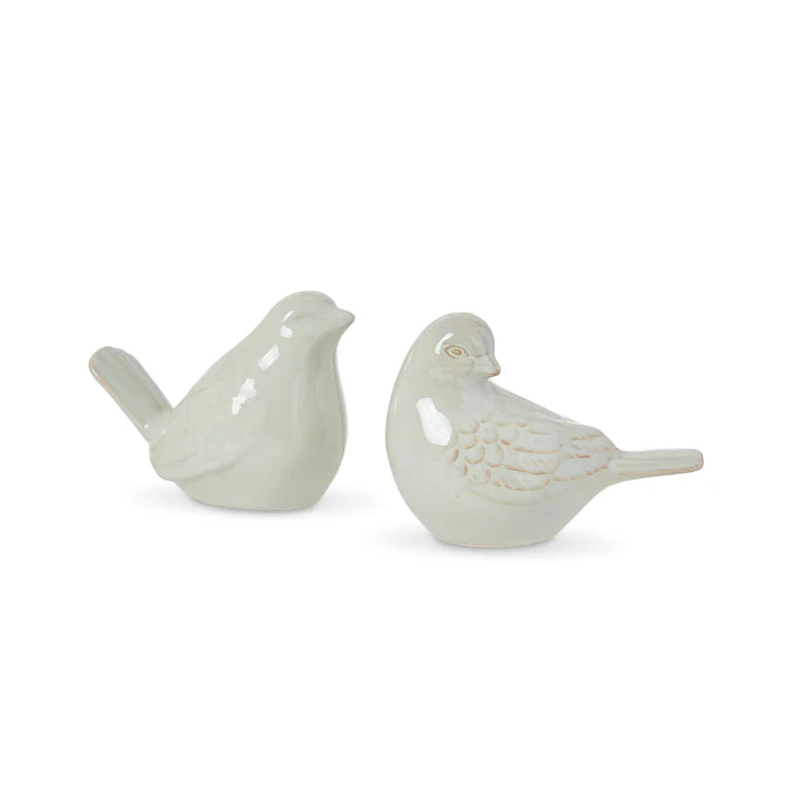Swallow Ceramic Bird Light Green s/2