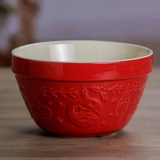 Mason Cash Merry & Bright Pudding Bowl - Red 16cm | 0.9lt