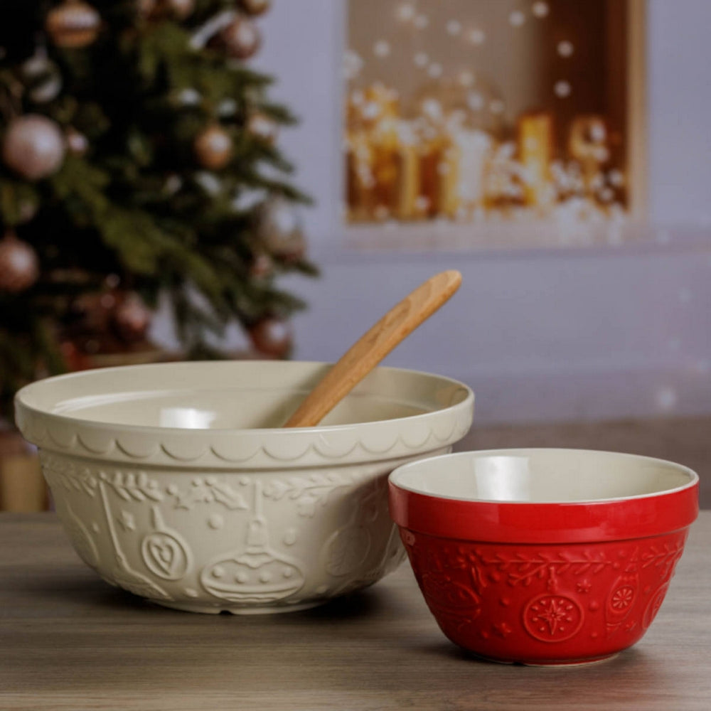 Mason Cash Merry & Bright Pudding Bowl - Red 16cm | 0.9lt