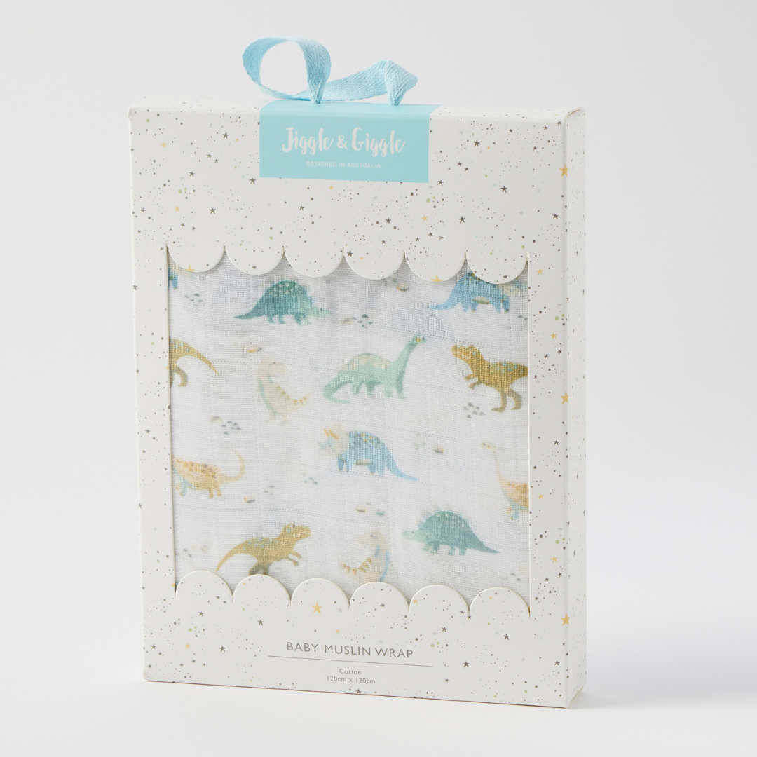 Dallying Dinosaurs Muslin Wrap