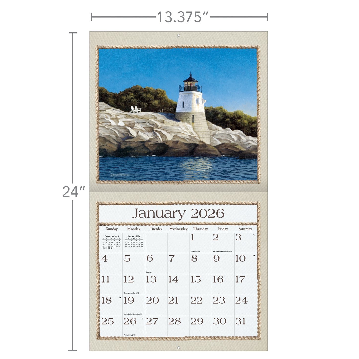 Seaside 2026 Wall Calendar