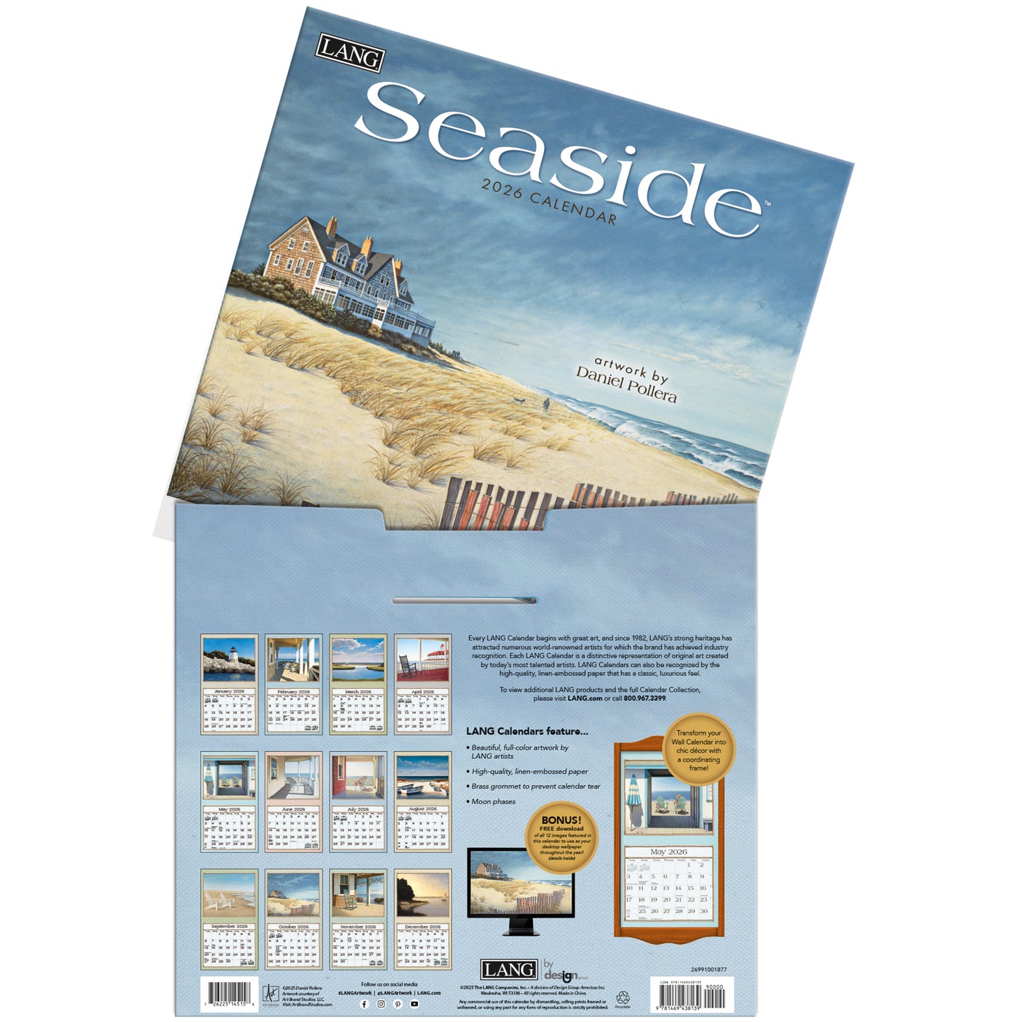 Seaside 2026 Wall Calendar