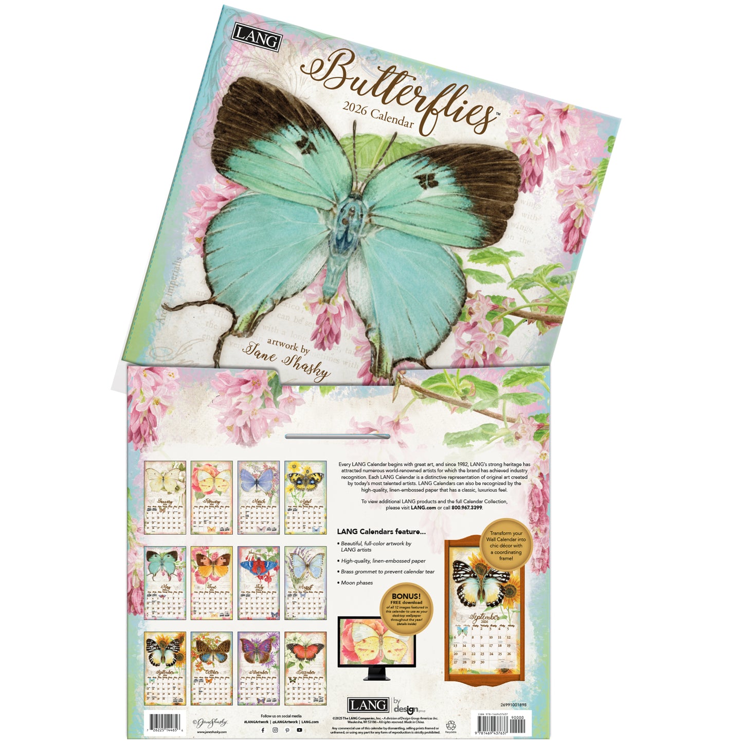 Butterflies 2026 Wall Calendar