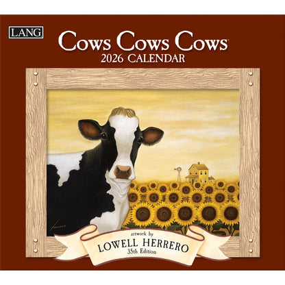 Cows Cows Cows 2026 Wall Calendar