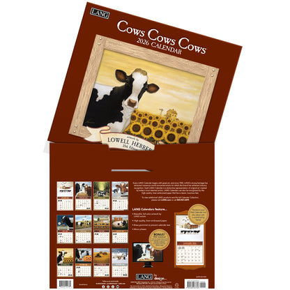 Cows Cows Cows 2026 Wall Calendar