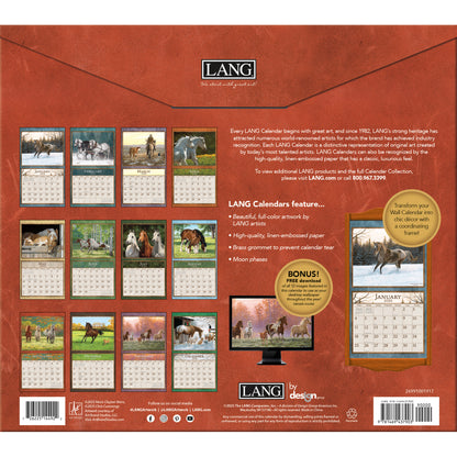 Horses in the Mist 2026 Wall Calendar