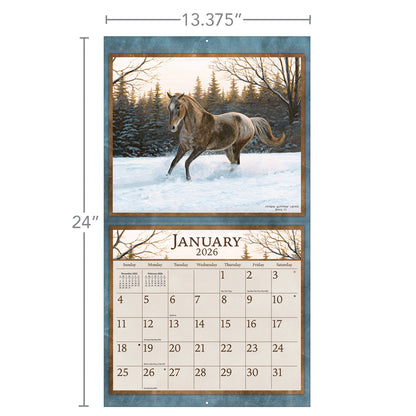 Horses in the Mist 2026 Wall Calendar