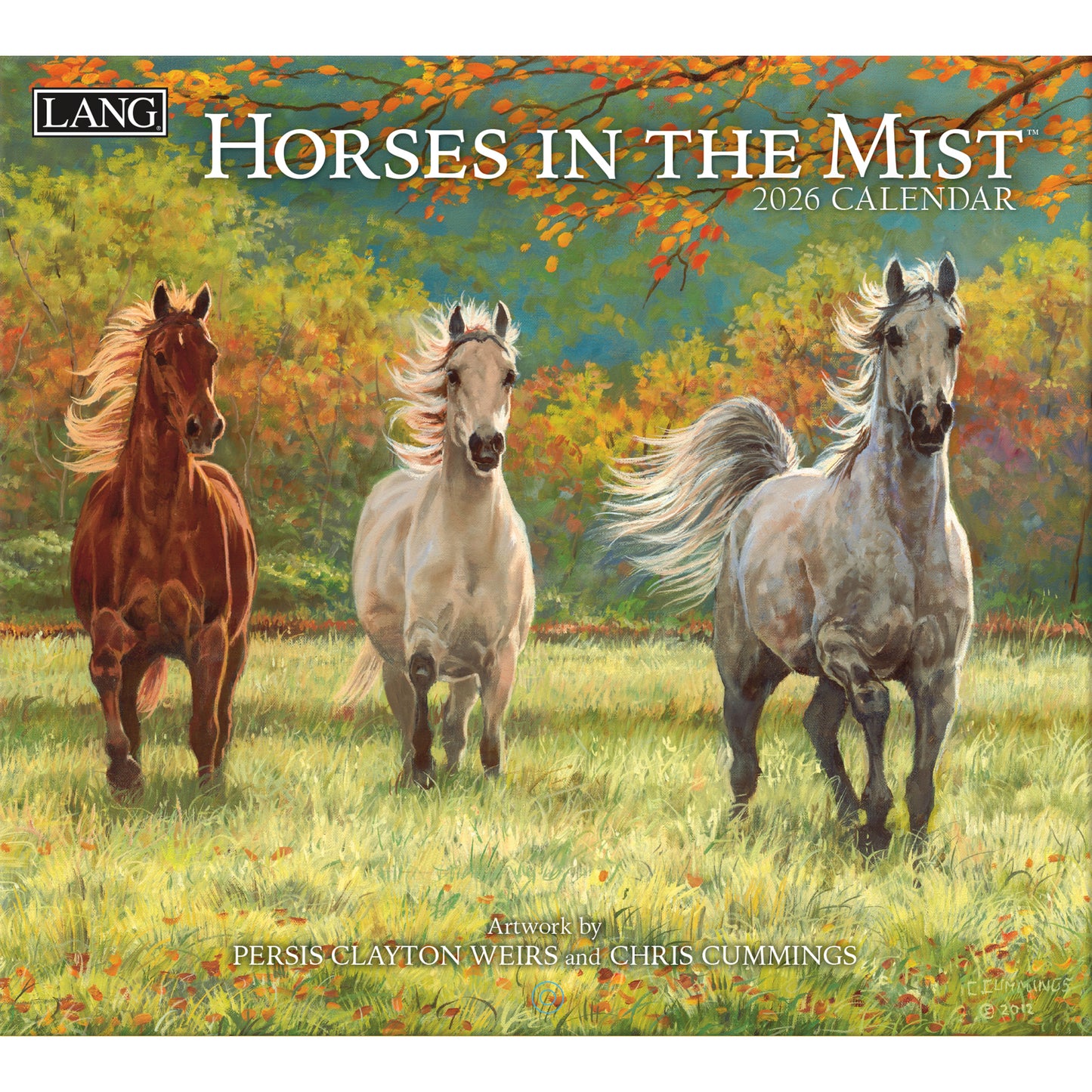 Horses in the Mist 2026 Wall Calendar