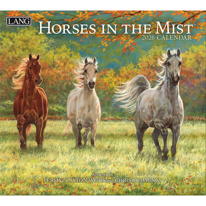 Horses in the Mist 2026 Wall Calendar