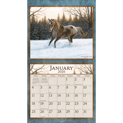 Horses in the Mist 2026 Wall Calendar