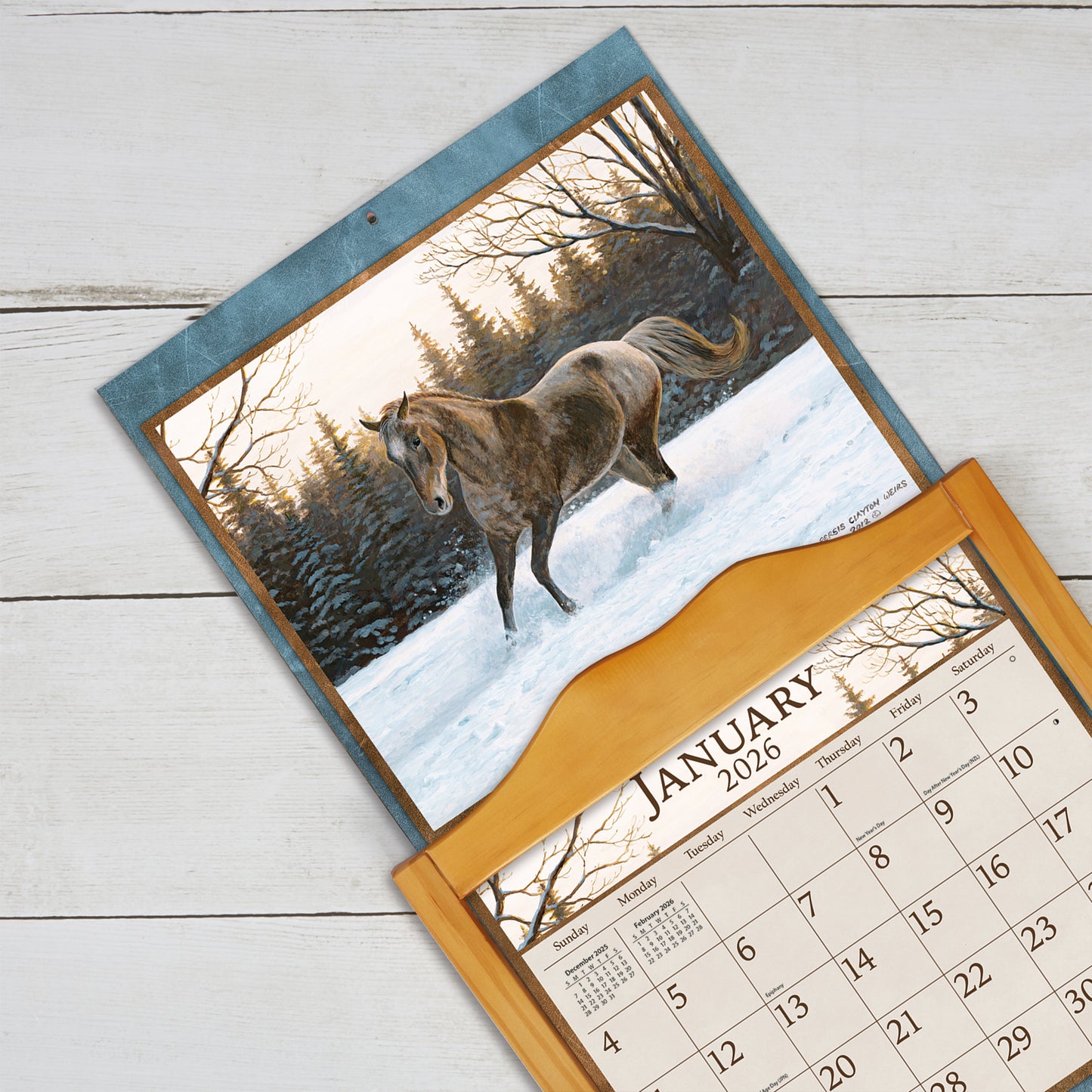 Horses in the Mist 2026 Wall Calendar