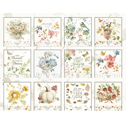 Watercolor Seasons 2026 Wall Calendar