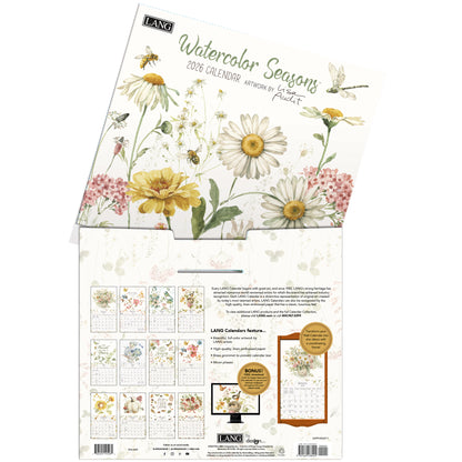 Watercolor Seasons 2026 Wall Calendar
