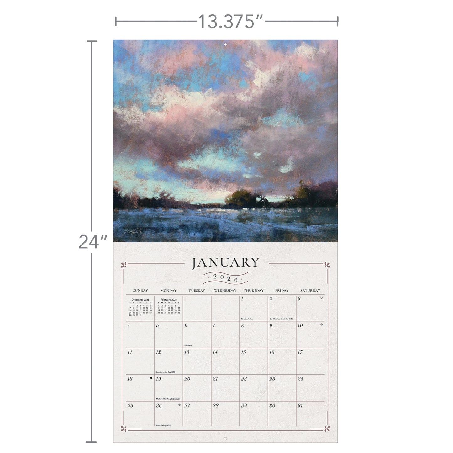 Soft Escapes 2026 Wall Calendar