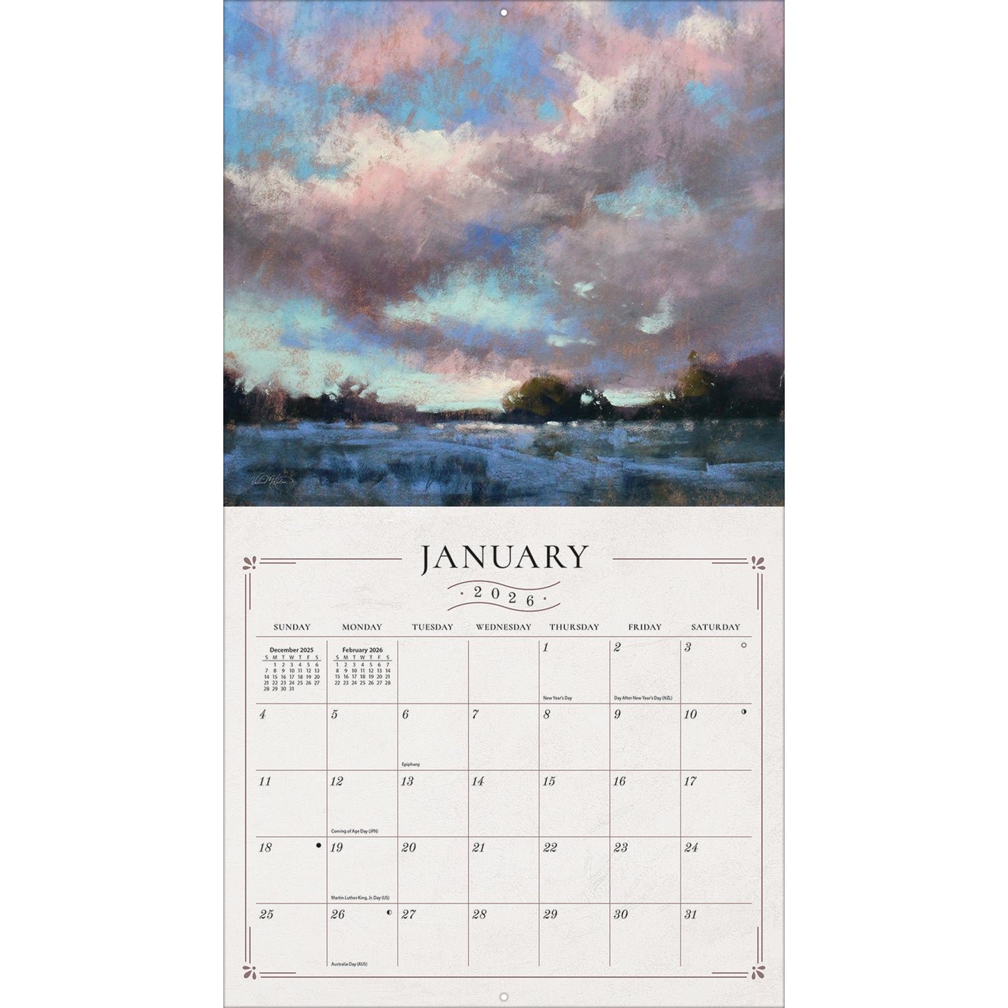 Soft Escapes 2026 Wall Calendar