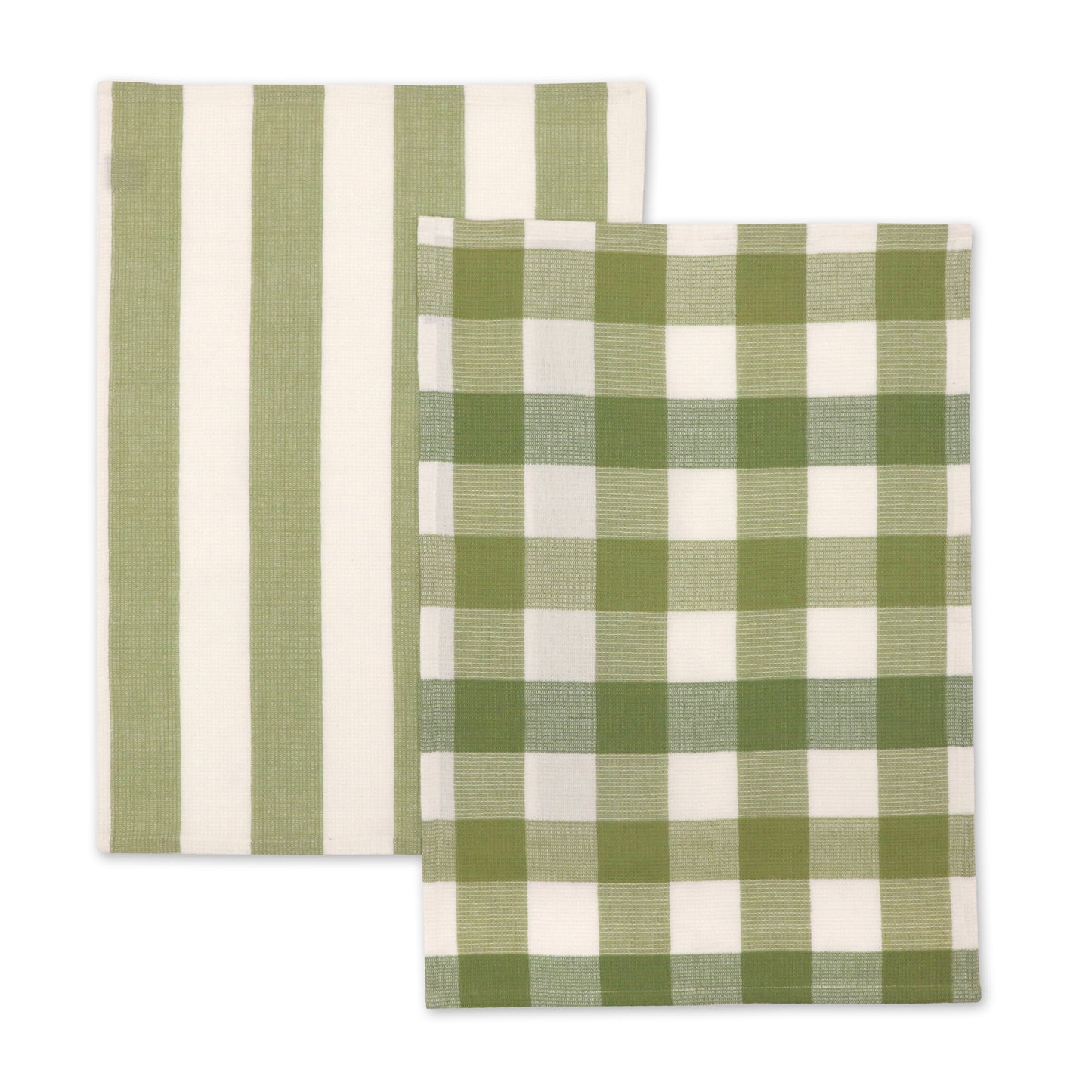 Waffle Green Teatowel
