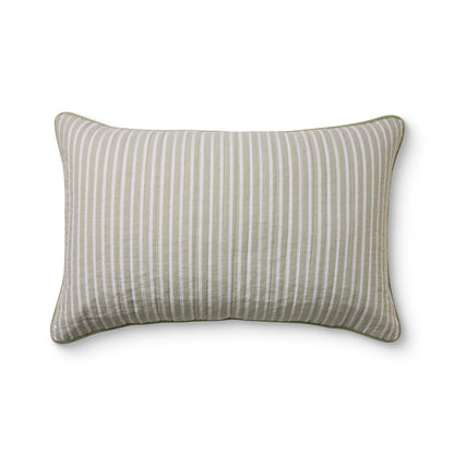 Sinclair Stripe Quilted Pillowcase Set 2 | Green