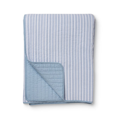 Sinclair Stripe Quilted Coverlet | Blue