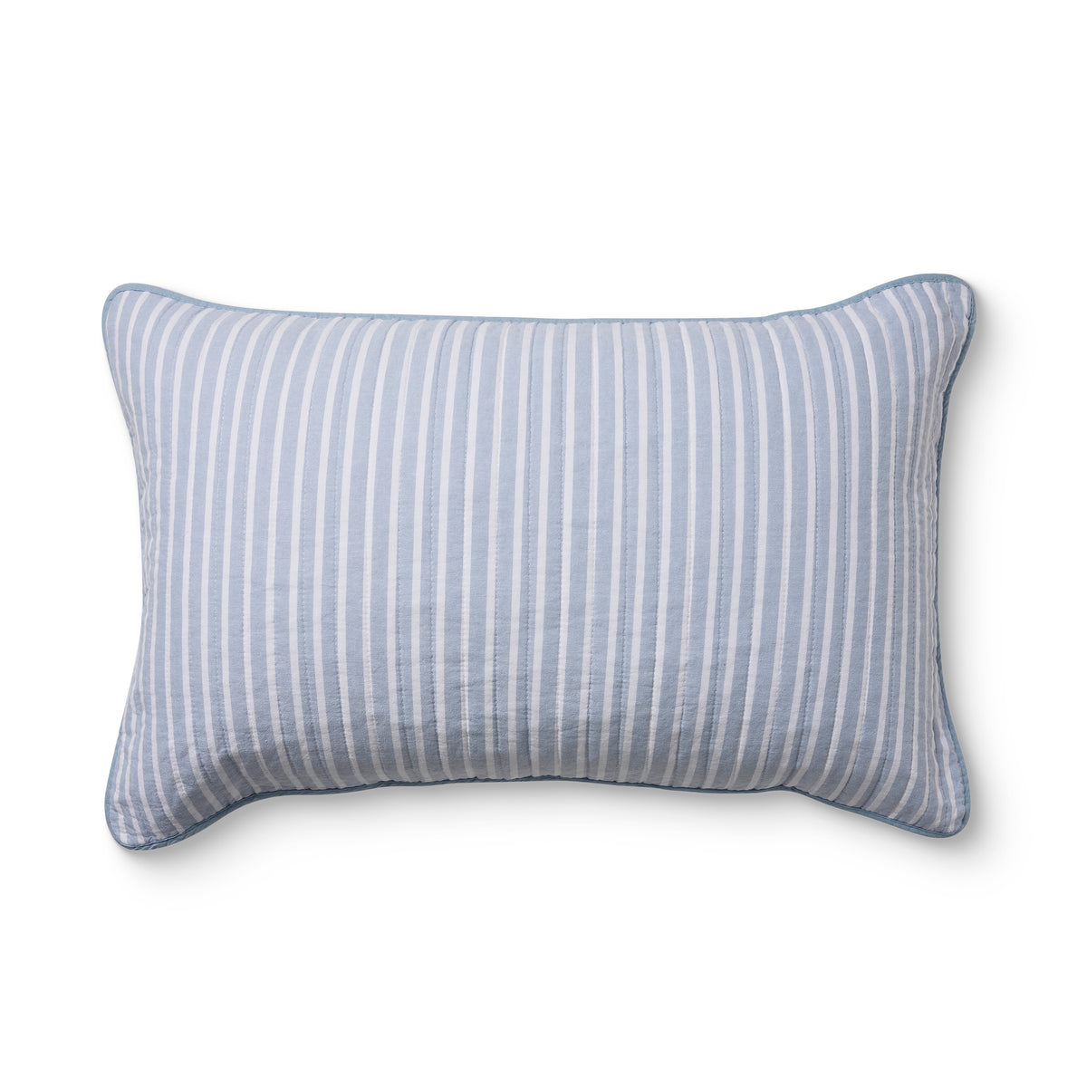 Sinclair Stripe Quilted Pillowcase Set 2 | Blue