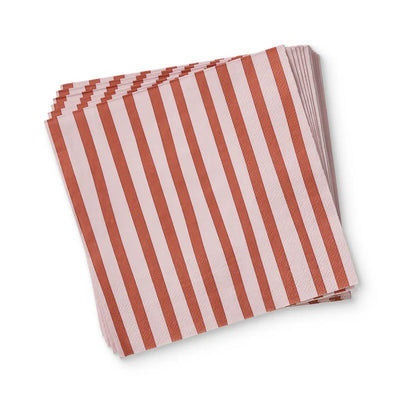 Niki Stripe Pink Paper Napkin
