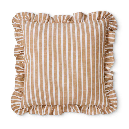 Ruffles Stripe Cushion | Cinnamon